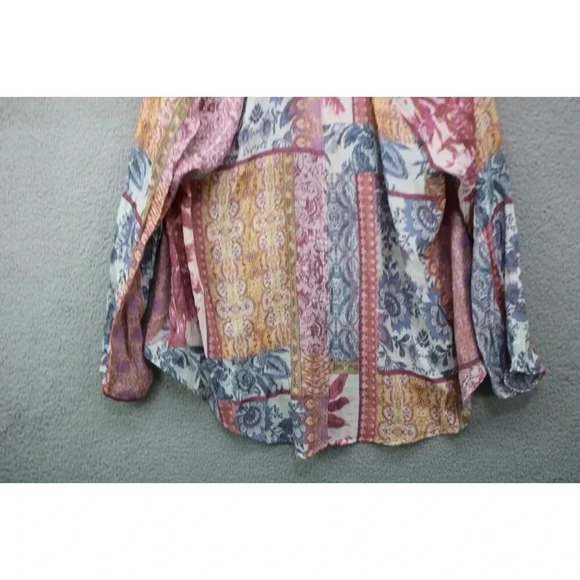 Lane Bryant Semi Sheer Long Puff Sleeve Top-Size 18/20-Button Down-Hi-Lo - Picture 9 of 9